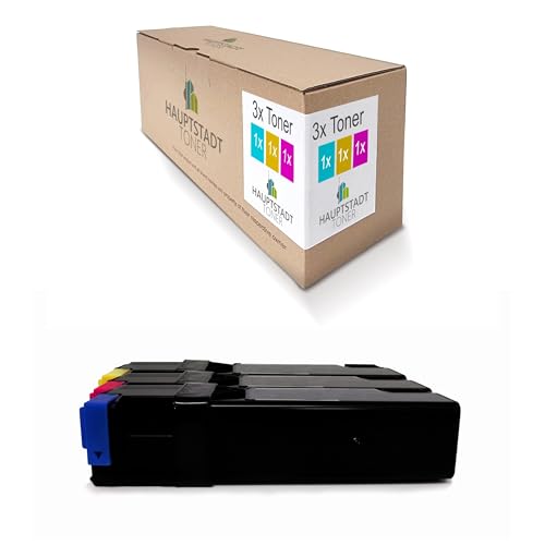3X Hauptstadttoner Toner kompatibel mit Dell 2130 2135 wie 593-10313 - 593-10315 Color Cyan Magenta Yellow von HAUPTSTADT TONER