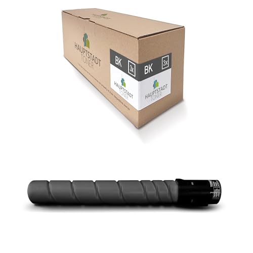 3X Hauptstadttoner Toner kompatibel mit Konica Minolta C360 ersetzt TN-319K TN319K Black Schwarz von HAUPTSTADT TONER