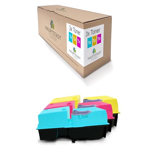 3X Hauptstadttoner Toner kompatibel mit Kyocera FS-C 8100 wie Color TK 820 Blau Rot Gelb Kartuschen Patronen 3X Hauptstadttoner Toner kompatibel mit Kyocera FS-C 8100 wie Color TK 820 Blau Rot Gelb Kartuschen Patronen von HAUPTSTADT TONER