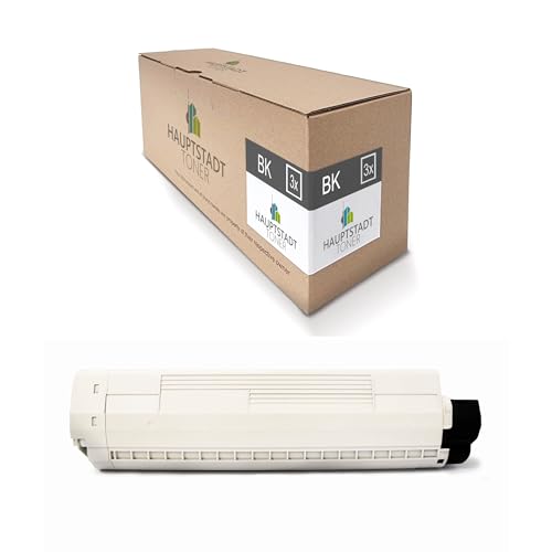 3X Hauptstadttoner Toner kompatibel mit Oki MC862CDTN MC861CDXN MC862DN MC861DN MC851CDXN MC851DN MC861 MC851 MC862CDXN MC862 MC851CDTN MC861CDTN ersetzt 44059168 Black von HAUPTSTADT TONER