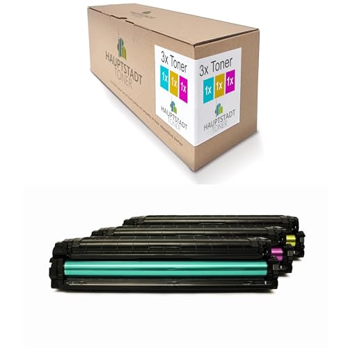 3X Hauptstadttoner Toner kompatibel mit Samsung CLP 415 wie CLT-504S 504 Color Cyan Magenta Yellow von HAUPTSTADT TONER