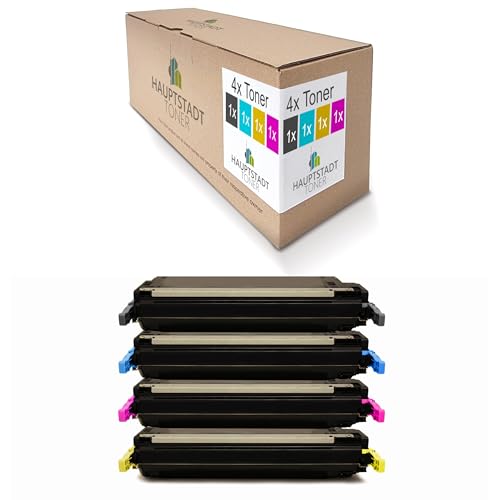 4X Hauptstadttoner Toner kompatibel kompatibel mit Canon Lasershot LBP 5300 5360 ersetzt 711 Set Schwarz Blau Rot Gelb von HAUPTSTADT TONER