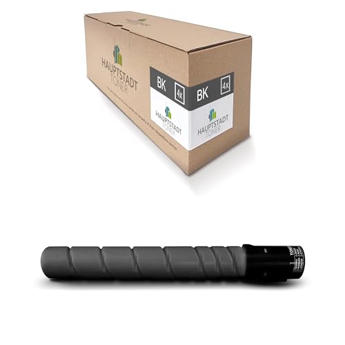 4X Hauptstadttoner Toner kompatibel mit Konica Minolta Bizhub C 224 284 364 e ersetzt TN-321K TN321K Black von HAUPTSTADT TONER