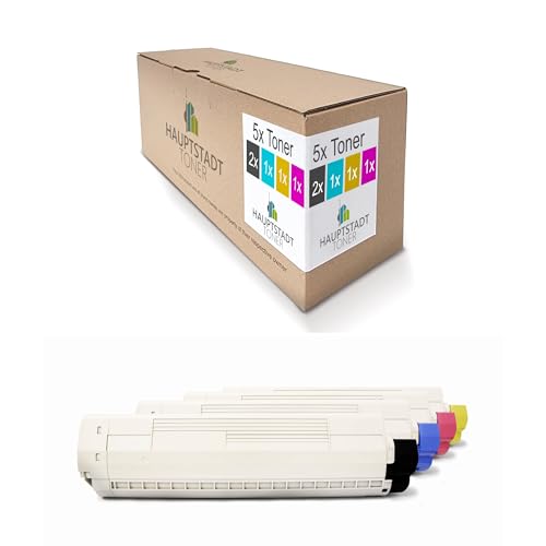 5X Hauptstadttoner Toner kompatibel mit Oki ES 8451 8461 CDTN MFP CDXN DN Plus ersetzt Set von HAUPTSTADT TONER