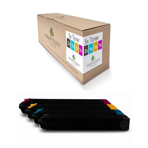 5X Hauptstadttoner Toner kompatibel mit Sharp MX-B 400 401 P ersetzt MXC-38 GT MXC38GT Set von HAUPTSTADT TONER