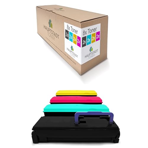 8X Hauptstadttoner Toner kompatibel mit Kyocera Ecosys P 7035 CDN ersetzt TK-570 Schwarz Blau Rot Gelb von HAUPTSTADT TONER