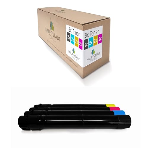 8X Hauptstadttoner Toner kompatibel mit Xerox Phaser 6700 wie 106R01507-106R01510 Set Schwarz Blau Rot Gelb von HAUPTSTADT TONER