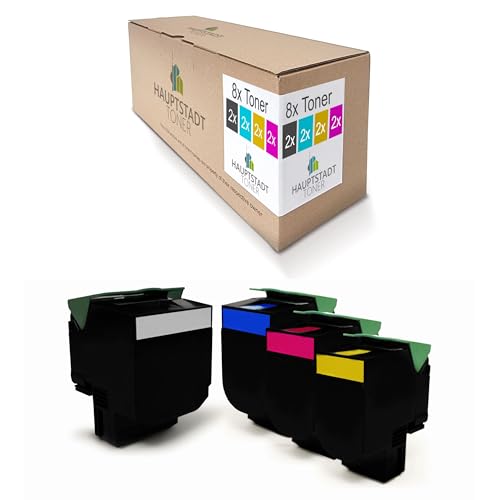 8X Hauptstadttoner XXL Toner kompatibel mit kompatibel kompatibel mit Lexmark CS 310 410 510 de dte DN n dtn ersetzt 702H von HAUPTSTADT TONER