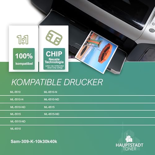 H.T. Toner 10x kompatibel für Samsung ML5510 ML5515 ML6510 ML6515 ersetzt MLT-D309L von HAUPTSTADT TONER