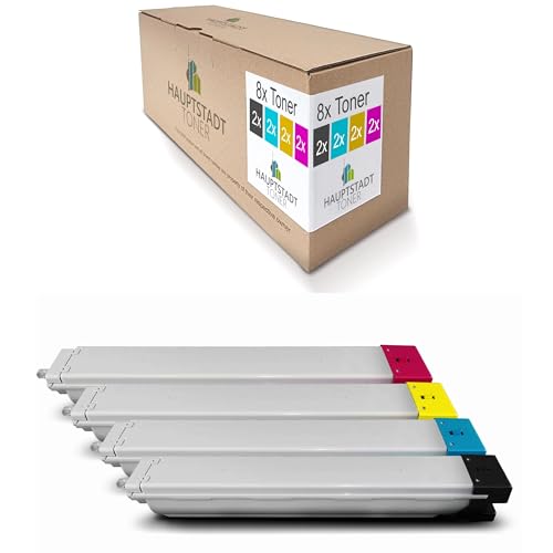 H.T. XXL Toner im Set 8X kompatibel für Samsung CLX-8640 CLX-8641 CLX-8642 CLX-8650 CLX-8651 CLX-8652 ersetzt CLT-Y659S CLT-M659S CLT-C659S CLT-K659S CMYK von HAUPTSTADT TONER