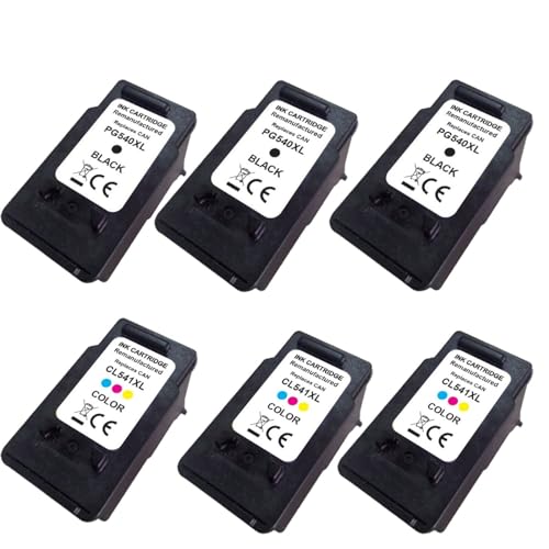 HAUPTSTADT TONER 540XL 541XL Patronen Kompatibel für Canon Druckerpatronen 3X 540 3X 541 XL Multipack PG-540 CL-541 für Canon Pixma TS5150 TS5151 MG3650S MG3650 MG3150 MG3250 MG3550 MG3600 MG4250 von HAUPTSTADT TONER