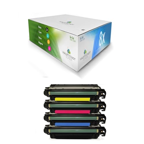 HAUPTSTADT TONER GreenSerie Toner im Set 8X kompatibel für HP Color Laserjet Enterprise Flow MFP M681 ersetzt CF470X-73X 657X von HAUPTSTADT TONER