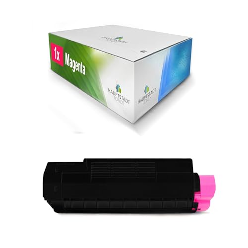 HAUPTSTADT TONER DarkSerie Toner kompatibel für Oki C3100 ersetzt 42804514 Rot Magenta Druckerpatrone Cartridge von HAUPTSTADT TONER