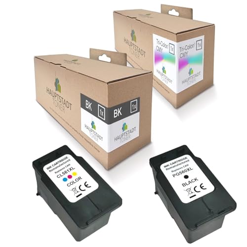 HAUPTSTADT TONER PG-560XL CL-561XL Multipack Tintenpatrone kompatibel für Canon Druckerpatronen 560 561 für Pixma TS5350 TS5351 TS5352 TS5353 TS7450 TS7451 (Schwarz, Farbe, 2er-Pack) von HAUPTSTADT TONER