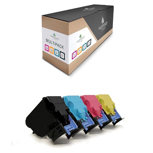 HAUPTSTADT TONER Toner 8X Premium kompatibel mit Konica Minolta Bizhub C35P ersetzt TNP22 Schwarz Blau Rot Gelb von HAUPTSTADT TONER