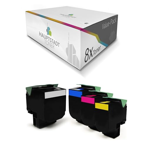 HAUPTSTADT TONER XL Toner im Set 8X Premium kompatibel mit Lexmark CX410 ersetzt 80C0H10-H40 HAUPTSTADT TONER XL Toner im Set 8X Premium kompatibel mit Lexmark CX410 ersetzt 80C0H10-H40 von HAUPTSTADT TONER