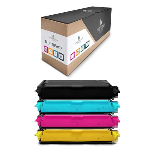 HAUPTSTADT TONER XXL Toner 5X Premium kompatibel mit Xerox Phaser 6180 ersetzt Schwarz Blau Rot Gelb von HAUPTSTADT TONER