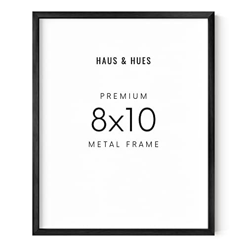 HAUS AND HUES 8x10 schwarzer Bilderrahmen, 8x10 Bilderrahmen schwarz, 8x10 Wand-Bilderrahmen, 8x10 Posterrahmen, schwarzer 8x10 Rahmen (schwarzer Aluminiumrahmen) von HAUS AND HUES