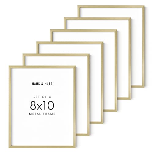 HAUS AND HUES Goldfarbener Aluminiumrahmen, 6 Stück, 20,3 x 25,4 cm HAUS AND HUES Goldfarbener Aluminiumrahmen, 6 Stück, 20,3 x 25,4 cm von HAUS AND HUES