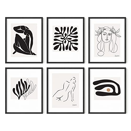 Haus and Hues Henri Matisse Poster und Picasso Wandkunst, Set mit 6 Prints | Kunstausstellung berühmte Gemälde Kunstposter ungerahmt 20,3 x 25,4 cm von HAUS AND HUES