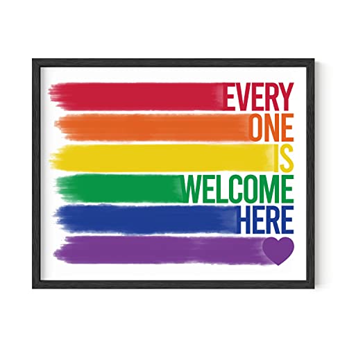 Haus and Hues Pride Artwork Regenbogen-Wandkunst – Gay Pride Decor Regenbogen Poster | Regenbogen-Wanddekoration Gay Art Wandkunst | Gay Pride Zeichen Gay Signs & Pride Wandkunst ungerahmt von HAUS AND HUES