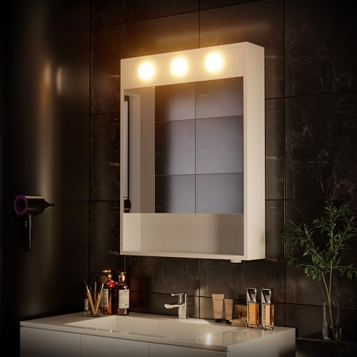 HAUSCHEN HOME Beleuchteter 81,3 x 61 cm rechtwinkliger Medizinschrank von HAUSCHEN HOME