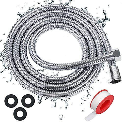 HAUSEIGN Brauseschlauch,1.75M flexibler Edelstahl Verchromt Duschschlauch mit 3 Ringdichtung und 1 Teflonband für Duschkopf HAUSEIGN Brauseschlauch,1.75M flexibler Edelstahl Verchromt Duschschlauch mit 3 Ringdichtung und 1 Teflonband für Duschkopf von HAUSEIGN