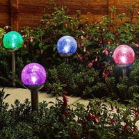 Haushalt - International led Solarleuchten 4er Set – Crackle-Glas – Umschaltbar Weiß & Farbe – Gartenleuchten Solarbetrieben – Außenbeleuchtung Deko Haushalt - International led Solarleuchten 4er Set – Crackle-Glas – Umschaltbar Weiß & Farbe – Gartenleuchten Solarbetrieben – Außenbeleuchtung Deko von HAUSHALT