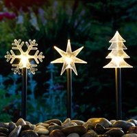 Led 3er Set Gartenstecker Adventsdekoration von HAUSHALT