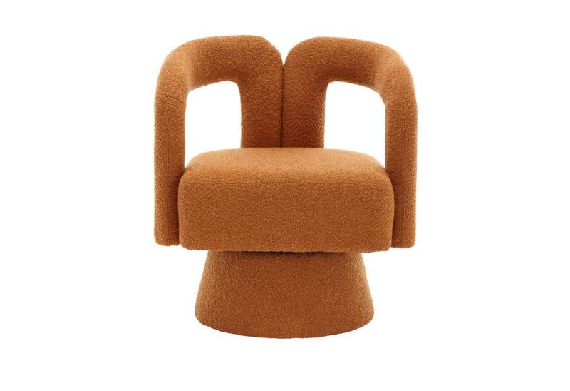 HAUSS SPLOE Drehstuhl 360° drehbarer Freizeitsessel Loungesessel Polsterstuhl Relaxsessel (runde Sessel mit breiter Polsterung, flauschigem Stoffstuhl), für Wohnzimmer, Schlafzimmer, Büro, Wartezimmer. von HAUSS SPLOE