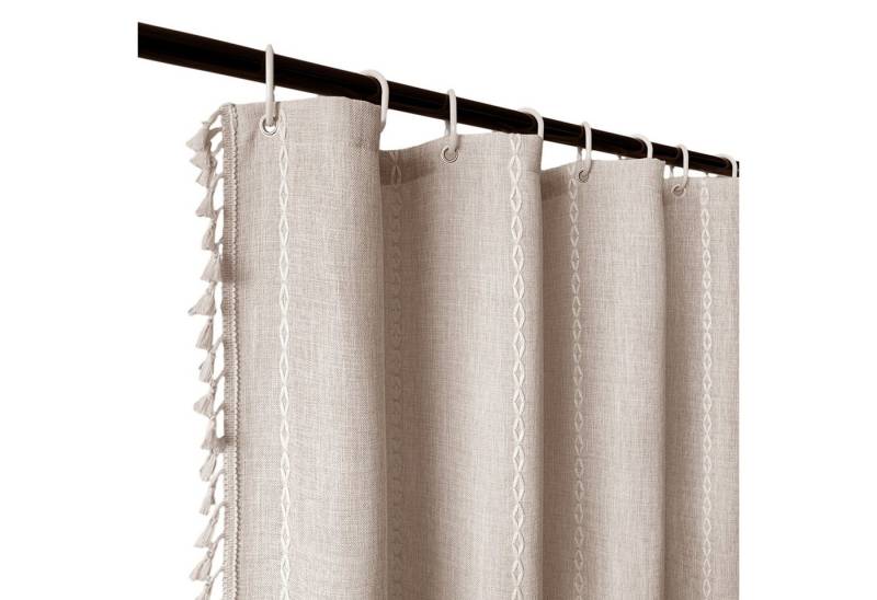 HAUSS SPOLE Duschvorhang Duschvorhang Badvorhang Badewannenvorhang Badezimmer Vorhänge Breite 183 cm (183x183 cm Wasserabweisend Anti-schimmel Waschbar 12 Duschvorhangringe, Boho-Chic rustikales Landhaus-Badezimmer-Dekor), für Badezimmer Haus Hotel Wohnung Wohnmobil Wohnheim von HAUSS SPOLE