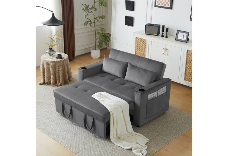 HAUSS SPOLE Ecksofa Klappsofa Schlafsofa, mit Getränkehalter und Kissen, Seitentaschen HAUSS SPOLE Ecksofa Klappsofa Schlafsofa, mit Getränkehalter und Kissen, Seitentaschen von HAUSS SPOLE