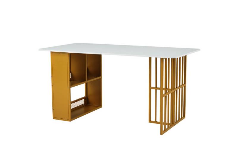 HAUSS SPLOE Essgruppe 160x80x78cm Rechteckiger Esstisch mit Stauraum Modern einfach Weiß, (1-tlg), Rechteckig 160x80x78cm von HAUSS SPLOE