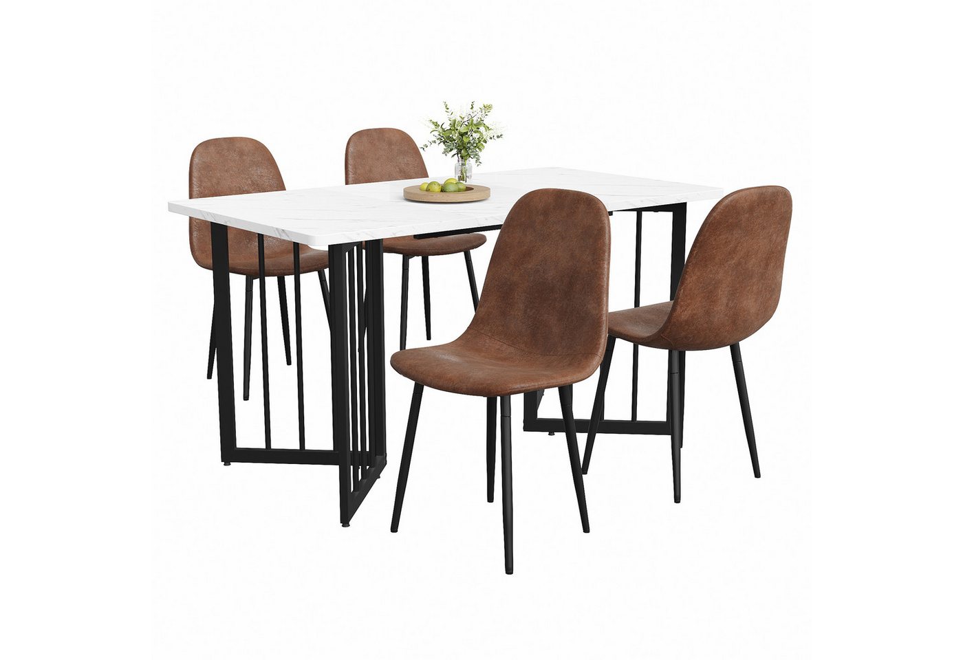 HAUSS SPOLE Essgruppe 5tlg Sitzgruppe 140×80cm Esstisch mit 4 Polsterstuhl, Esszimmerstuhl HAUSS SPOLE Essgruppe 5tlg Sitzgruppe 140×80cm Esstisch mit 4 Polsterstuhl, Esszimmerstuhl von HAUSS SPOLE