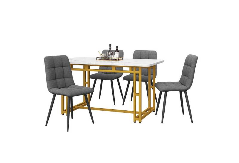 HAUSS SPOLE Essgruppe Essgruppe mit Esstisch und Stühle Küchen Esstisch Set, (5-tlg), Küchentisch Set Esszimmerstuhl von HAUSS SPOLE