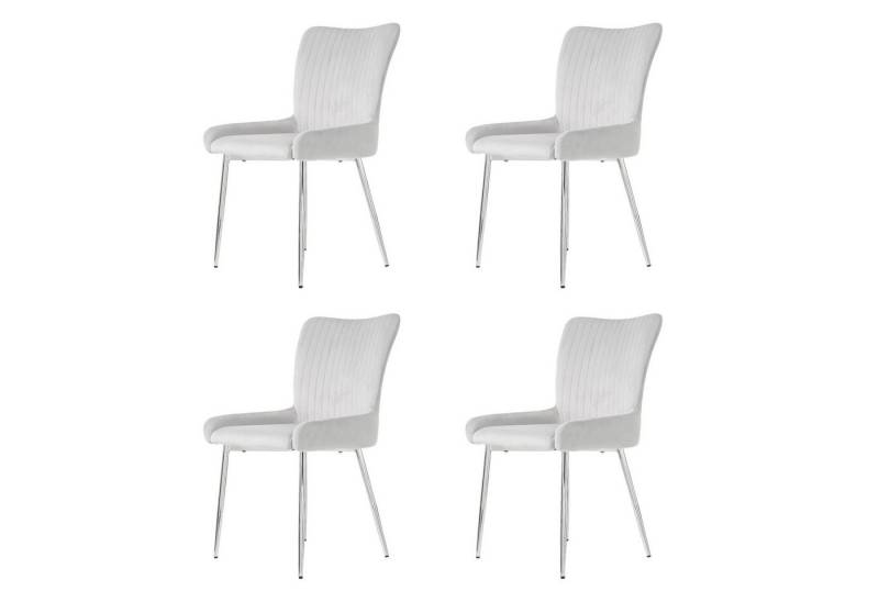 HAUSS SPOLE Esszimmerstuhl Polsterstuhl Relaxsessel mit verstellbare Metallbeine, Samtbezug (Wohnzimmer,4-Fußstuhl,Polsterstuhl, 4 St), Loungesessel im Wohn- oder Schlafzimmer von HAUSS SPOLE