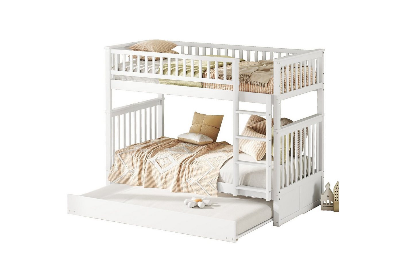 HAUSS SPOLE Etagenbett 90*200cm mit Ausziehbett Hohe Geländer Stabile Treppe Weiß HAUSS SPOLE Etagenbett 90*200cm mit Ausziehbett Hohe Geländer Stabile Treppe Weiß von HAUSS SPOLE