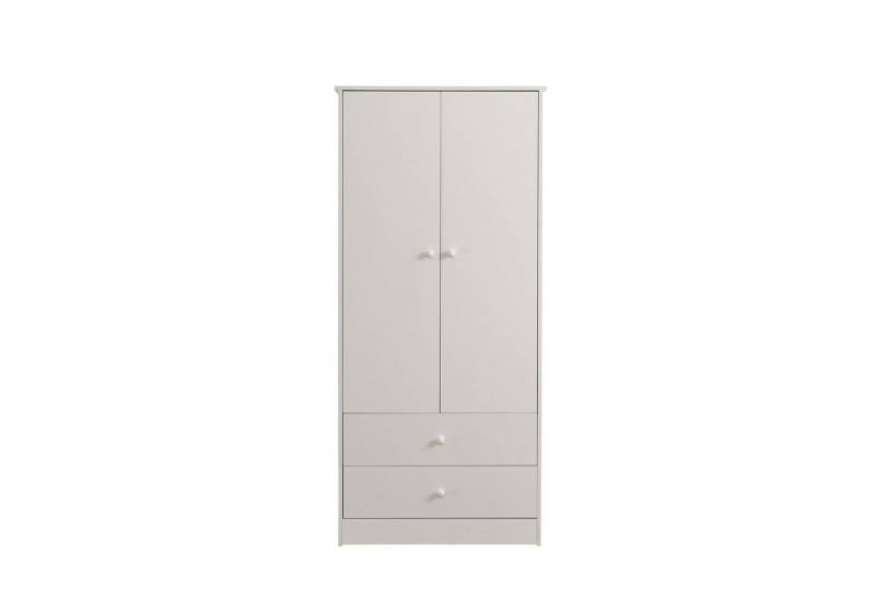 HAUSS SPOLE Kleiderschrank Schlafzimmerschrank kleiderschrank regalsystem kleiderschrank (mit Stange und 2 Schubladen für Schlafzimmer, Wohnzimmer, Flurgarderobe aus Spanplatte) Weiß von HAUSS SPOLE