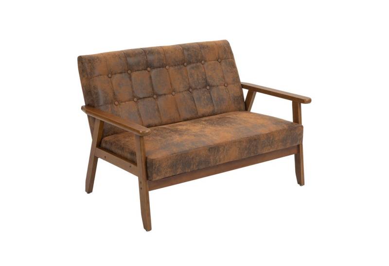 HAUSS SPOLE Loungesessel Polsterstuhl Freizeitstuhl mit Massivholz-Armlehnen und -Füßen (hohe Haltbarkeit und Stabilität,275 lb,105° neigbaren Rückenlehne), für Wohnzimmer, Schlafzimmer, Büro und Freizeitbereich von HAUSS SPOLE