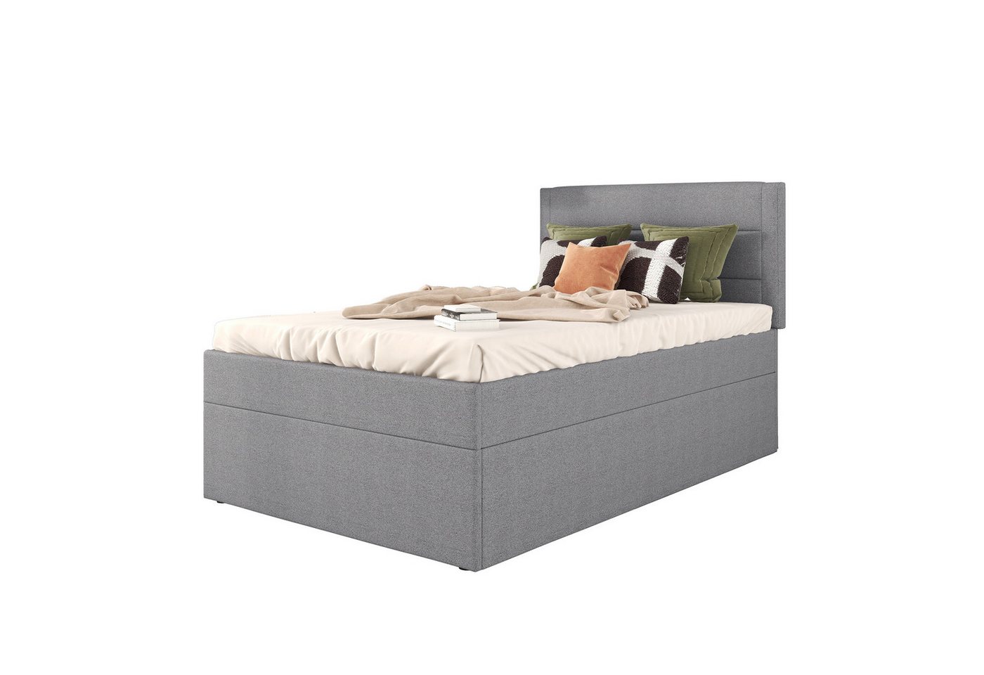 HAUSS SPOLE Polsterbett Einzelbett Holzbett Bettrahmen Kinderbett Polsterbett, Lattenrost und Bettkasten, 90x200 cm, Bezug aus Leinen HAUSS SPOLE Polsterbett Einzelbett Holzbett Bettrahmen Kinderbett Polsterbett, Lattenrost und Bettkasten, 90x200 cm, Bezug aus Leinen von HAUSS SPOLE