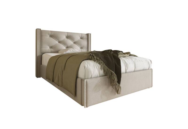 HAUSS SPOLE Polsterbett Hydraulisch Einzelbett Modernes Bettgestell (Bett mit Lattenrost aus Metallrahmen,Modernes Bettgestell mit Stauraum), 90x200cm Ohne Matratze von HAUSS SPOLE