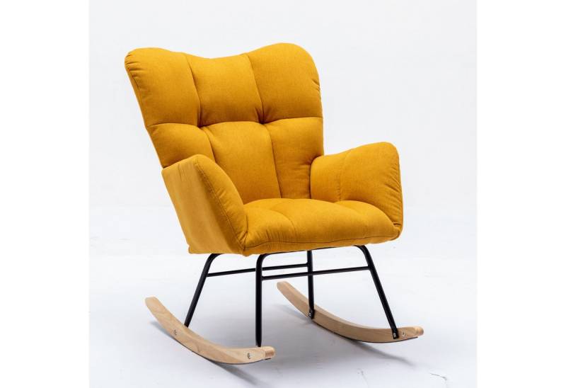 HAUSS SPOLE Schaukelstuhl Relaxsessel Schaukelsessel,Schwingsessel, mit hoher Rückenlehne (für Wohnzimmer, Schlafzimmer, Büro usw., hält 110 kg stand), Freizeitschaukelstuhl mit hoher Rückenlehne von HAUSS SPOLE