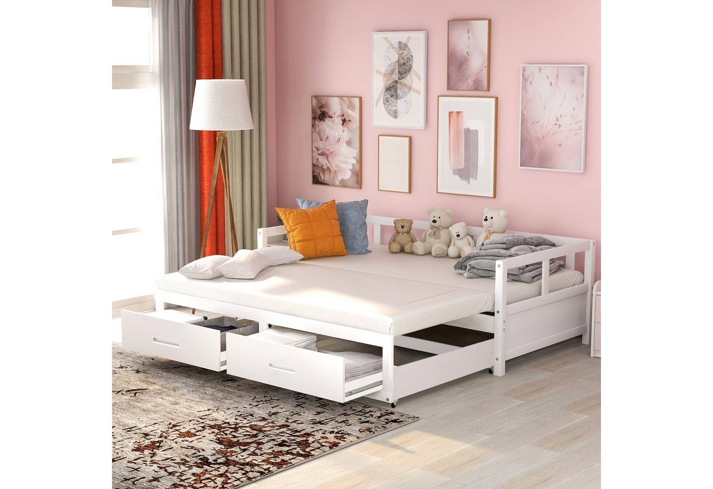 HAUSS SPLOE Schlafsofa Schlafsofa Holzbett Schiebebett Kinderbett Einzelbett Doppelbett, mit Relaxfunktion, Kiefernbett mit Stauraum HAUSS SPLOE Schlafsofa Schlafsofa Holzbett Schiebebett Kinderbett Einzelbett Doppelbett, mit Relaxfunktion, Kiefernbett mit Stauraum von HAUSS SPLOE