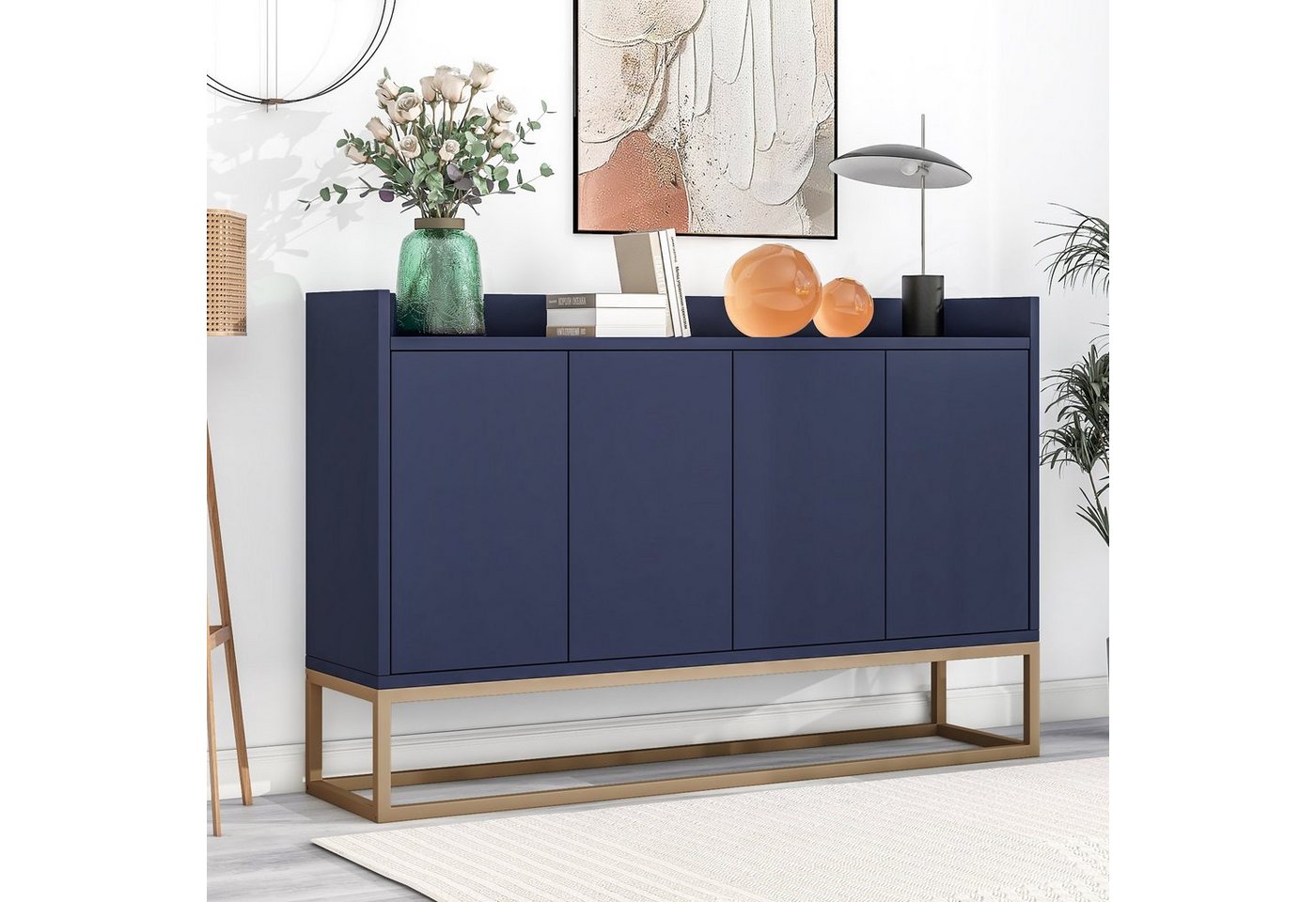 HAUSS SPLOE Sideboard Schubladenkommode, Sideboard Highboard Kommode (griffloser Buffetschrank, für Esszimmer, Wohnzimmer, Küche) von HAUSS SPLOE