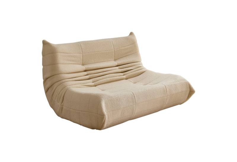 HAUSS SPOLE Sitzsack 2-Sitzer Lazy-Sofa aus Teddy-Samt, modernes Design, Wohnzimmer Beige (1 St) von HAUSS SPOLE