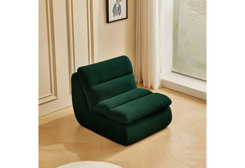HAUSS SPOLE Sitzsack Lazy Sofa mit Abnehmbares Kissen, hoher Rückenlehne Cordstoff Grün (1 St) von HAUSS SPOLE