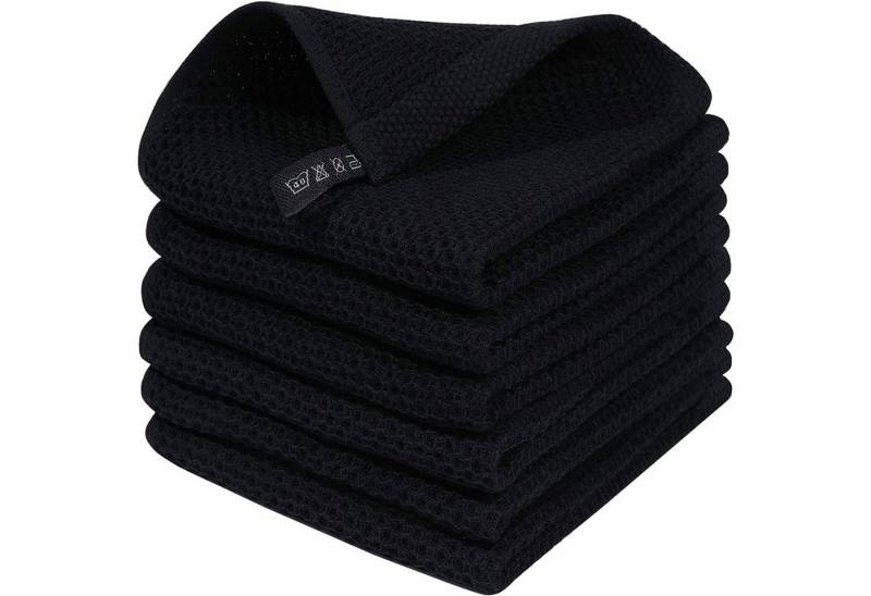 HAUSS SPOLE Spültuch Geschirrtuch, (Spar-Set, 4-tlg/6-tlg),100% Baumwolle, (Geschirrtücher Geschirrtuch 4er oder 6er Set 34 x 34 cm oder 34 x 73cm, 6-tlg., Geschirr Küchen Tuch Tücher Handtücher Handtuch Küchenhandtuch), aus 100% Baumwolle von HAUSS SPOLE