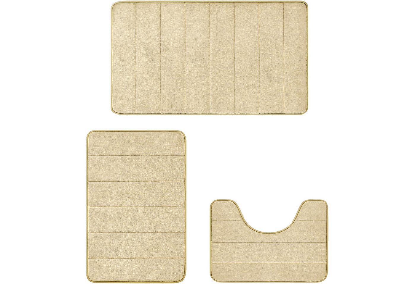 HAUSS SPOLE Badematte 3er Badematten Set Badvorleger Duschvorleger Duschmatte Badteppich, PVC-Rückseite, Rutschfest, Weich, Maschinenwaschbar, Polyester, 40x60+50x60U+50x80CM, Badezimmern Waschtischen Schlafzimmern Wohnzimmern Fluren Waschküchen HAUSS SPOLE Badematte 3er Badematten Set Badvorleger Duschvorleger Duschmatte Badteppich, PVC-Rückseite, Rutschfest, Weich, Maschinenwaschbar, Polyester, 40x60+50x60U+50x80CM, Badezimmern Waschtischen Schlafzimmern Wohnzimmern Fluren Waschküchen von HAUSS SPOLE