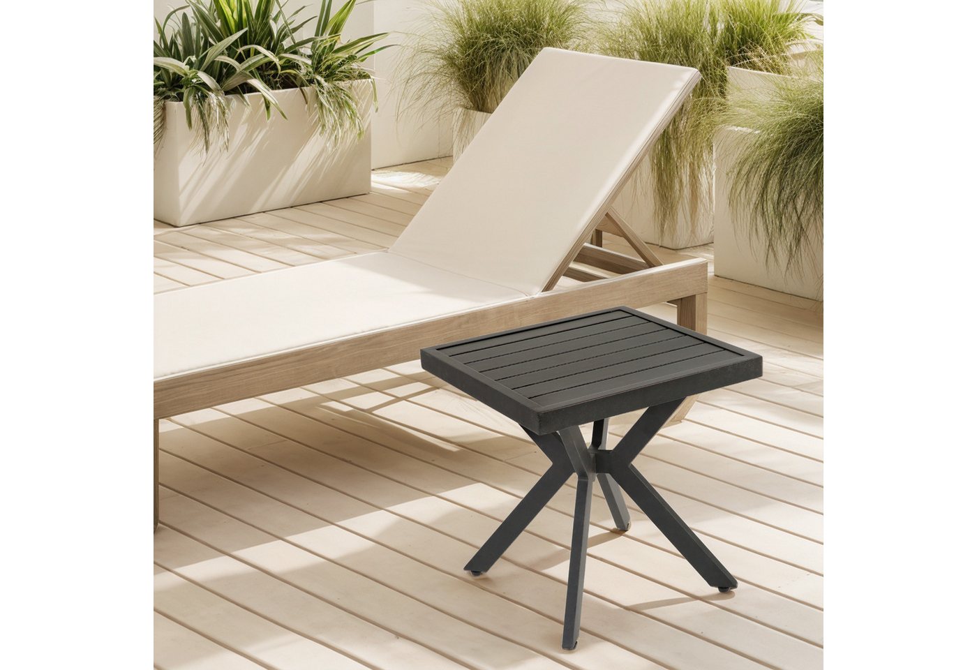 HAUSS SPOLE Beistelltisch Aluminium Seitentisch Endtisch für Terrasse, Hinterhof, Poolbereich HAUSS SPOLE Beistelltisch Aluminium Seitentisch Endtisch für Terrasse, Hinterhof, Poolbereich von HAUSS SPOLE