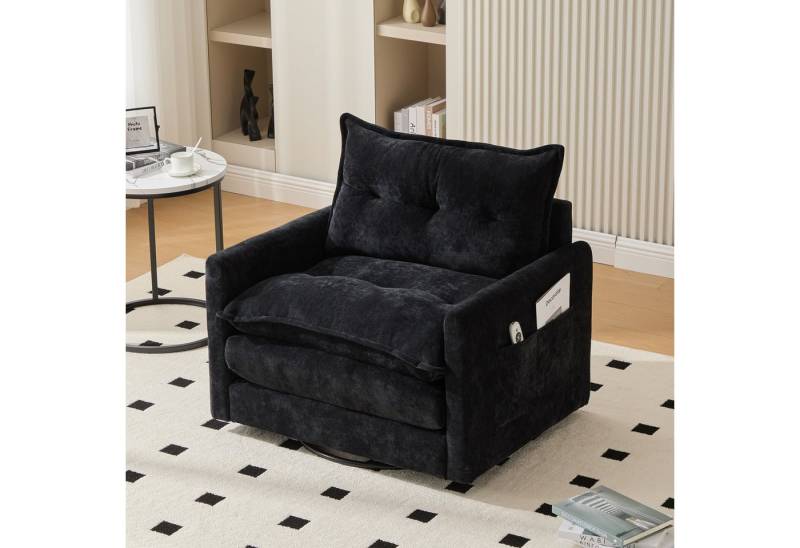 HAUSS SPOLE Drehstuhl 360° drehbarer Relaxsessel Wohnzimmersessel Loungesessel mit Armlehnen von HAUSS SPOLE